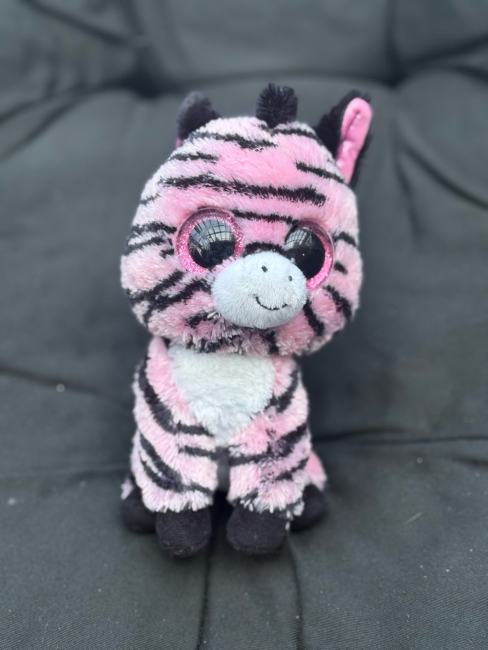 2015 Retired Ty Beanie Boos Zoey the Pink Zebra -